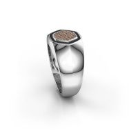 Image of Men's ring kris<br/>950 platinum<br/>brown diamond 0.248 crt