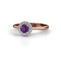Image de Bague de fiançailles Anca<br/>585 or rose<br/>Améthyste 4.2 mm