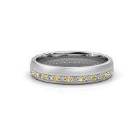 Image of Wedding ring WH0303L24AM<br/>950 platinum ±4x1.7 mm<br/>Yellow sapphire