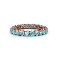 Image of Stackable ring Michelle full 2.7 585 rose gold blue topaz 2.7 mm