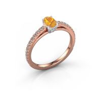 Bild von Verlobungsring haley ovl 2<br/>585 Roségold<br/>Citrin 6x4 mm