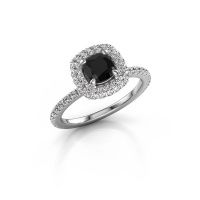 Afbeelding van Verlovingsring Talitha Cus<br/>585 witgoud<br/>Zwarte Diamant 1.428 Crt
