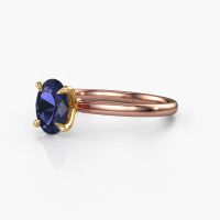 Image of Engagement Ring Crystal Ovl 1<br/>585 rose gold<br/>Sapphire 8x6 mm