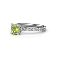 Image of Engagement ring saskia 1 cus<br/>585 white gold<br/>Peridot 5.5 mm