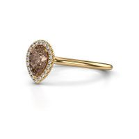 Image of Engagement ring seline per 1<br/>585 gold<br/>Brown diamond 0.75 crt