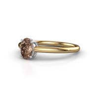 Bild von Verlobungsring haley ovl 1<br/>585 Gold<br/>braun diamant 0.824 crt