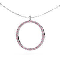 Image of Pendant Towanda 950 platinum pink sapphire 1.2 mm