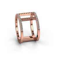 Afbeelding van Ring Amee<br/>585 rosé goud<br/>Bruine diamant 0.407 crt
