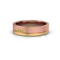 Image of Wedding ring WH0307L15AP<br/>585 rose gold ±5x1.7 mm<br/>Yellow sapphire