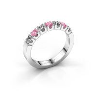 Afbeelding van Ring Dana 7 585 witgoud roze saffier 3 mm