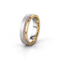 Image of Wedding ring WH0303L15BPM<br/>585 white gold ±5x2 mm<br/>Pink sapphire 1.3 mm