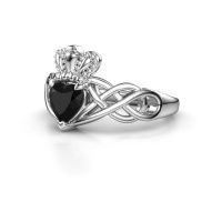 Image of Ring Lucie 585 white gold black diamond 1.05 crt