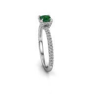 Image of Engagement ring saskia 2 cus<br/>585 white gold<br/>Emerald 4.5 mm