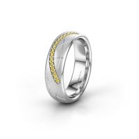 Image of Wedding ring WH2060L36CM<br/>950 platinum ±6x2.2 mm<br/>Yellow sapphire