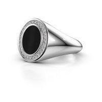 Afbeelding van Zegelring hilda 1<br/>950 platina<br/>Onyx 10x8 mm