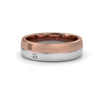 Image of Wedding ring WH0250L26BM<br/>585 rose gold ±6x2 mm<br/>Brown diamond