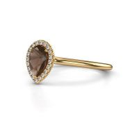 Image of Engagement ring seline per 1<br/>585 gold<br/>Smokey quartz 7x5 mm