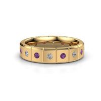 Image of Weddings ring WH2055L15DP<br/>585 gold ±5x2.4 mm<br/>Amethyst