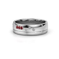 Image of Wedding ring WH0310L26AP<br/>950 platinum ±6x1.7 mm<br/>Ruby