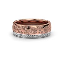 Image of Wedding ring WH2066L27D<br/>585 rose gold ±7x2.4 mm<br/>Zirconia 1 mm