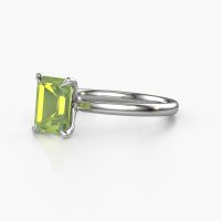 Image of Engagement Ring Crystal Eme 1<br/>950 platinum<br/>Peridot 8x6 mm