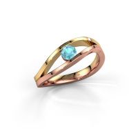 Image of Ring Sigrid 1<br/>585 rose gold<br/>Blue topaz 4 mm