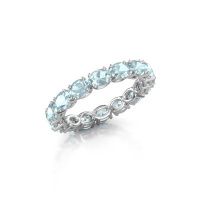 Bild von Ring vivienne ovl 4x3<br/>585 Weißgold<br/>aquamarin 4x3 mm