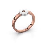 Afbeelding van Ring Elisa<br/>585 rosé goud<br/>Bruine diamant 0.10 crt