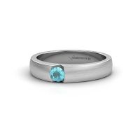 Image de Bague de fiançailles Theresia<br/>585 or blanc<br/>Topaze bleue 3.4 mm
