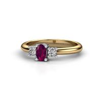 Image de Bague de fiançailles Karie<br/>585 or jaune<br/>Rhodolite 5x3 mm