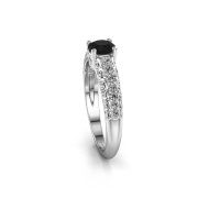 Afbeelding van Verlovingsring Mellie 585 witgoud zwarte diamant 0.82 crt