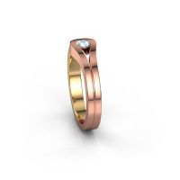 Afbeelding van Ring Kiki<br/>585 rosé goud<br/>Aquamarijn 3 mm