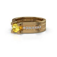 Image of Engagement ring Myrthe<br/>585 gold<br/>Yellow sapphire 5 mm