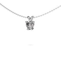 Image of Necklace Sam Heart 950 platinum diamond 0.80 crt