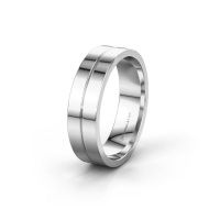 Image of Wedding ring WH0200M16AP<br/>585 white gold ±6x1.7 mm