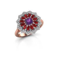 Image of Engagement ring Franka 585 rose gold amethyst 4 mm