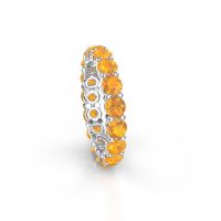 Bild von Vorsteckring heddy rnd 3.7<br/>950 Platin<br/>Citrin 3.7 mm