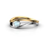 Image of Ring Sigrid 1<br/>585 white gold<br/>Aquamarine 4 mm