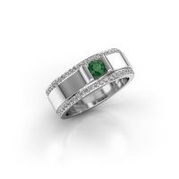 Image of Men's ring Danillo<br/>950 platinum<br/>Emerald 4.2 mm