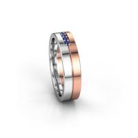 Image of Wedding ring WH0211L15AP<br/>585 rose gold ±5x1.7 mm<br/>Sapphire