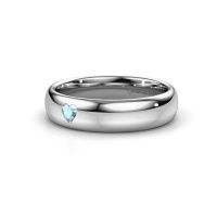 Image of Friendship ring WH0101L35BPHRT<br/>585 white gold ±5x2 mm<br/>Aquamarine