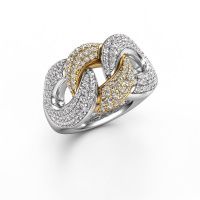 Afbeelding van Ring Kylie 3 13mm<br/>585 witgoud<br/>Diamant 1.217 Crt