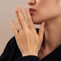 Image of Stackable ring Michelle full 2.4 585 gold pink sapphire 2.4 mm