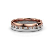 Image of Wedding ring WH0203L25BPM<br/>585 rose gold ±5x2 mm<br/>Brown diamond 0.44 crt