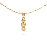 Image of Necklace Lily 585 gold yellow sapphire 2 mm