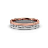 Image of Wedding ring WH0203L14BPM<br/>585 rose gold ±4x2 mm<br/>Diamond 0.44 crt