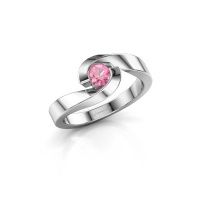 Image of Ring Sheryl<br/>585 white gold<br/>Pink sapphire 4 mm