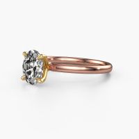 Image of Engagement Ring Crystal Ovl 1<br/>585 rose gold<br/>Zirconia 8x6 mm