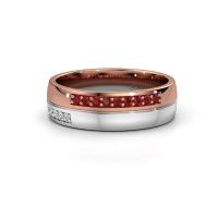 Afbeelding van Trouwring WH0213L26AP 585 rosé goud robijn ±6x1.7 mm