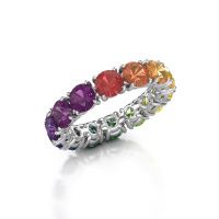 Bild von Ring vivienne 4.7<br/>950 Platin<br/>rainbow saphir 1 4.7 mm
